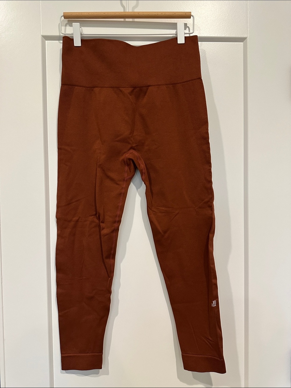 WeWoreWhat Seamless Ribbed High-Rise Leggings (Large) - Cinnamon Stick